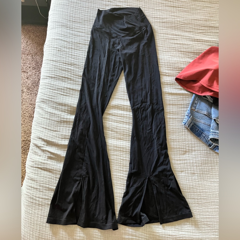 Aerie Black High rise flare leggings